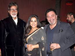 Amitabh with Rishi Kapoor and Bidya